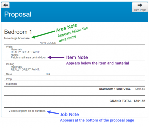 Estimate Notes